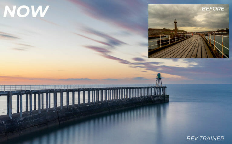 the harbour wall at whitby yorkshire
