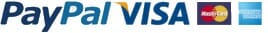 pay by paypal, visa, amex, mastercard