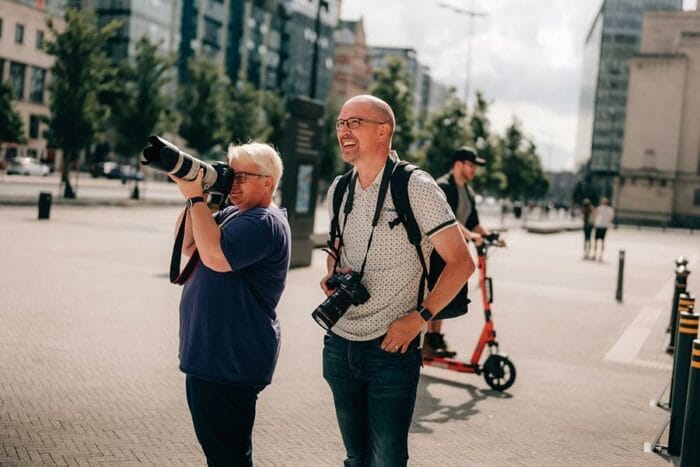 a pair of photographers
