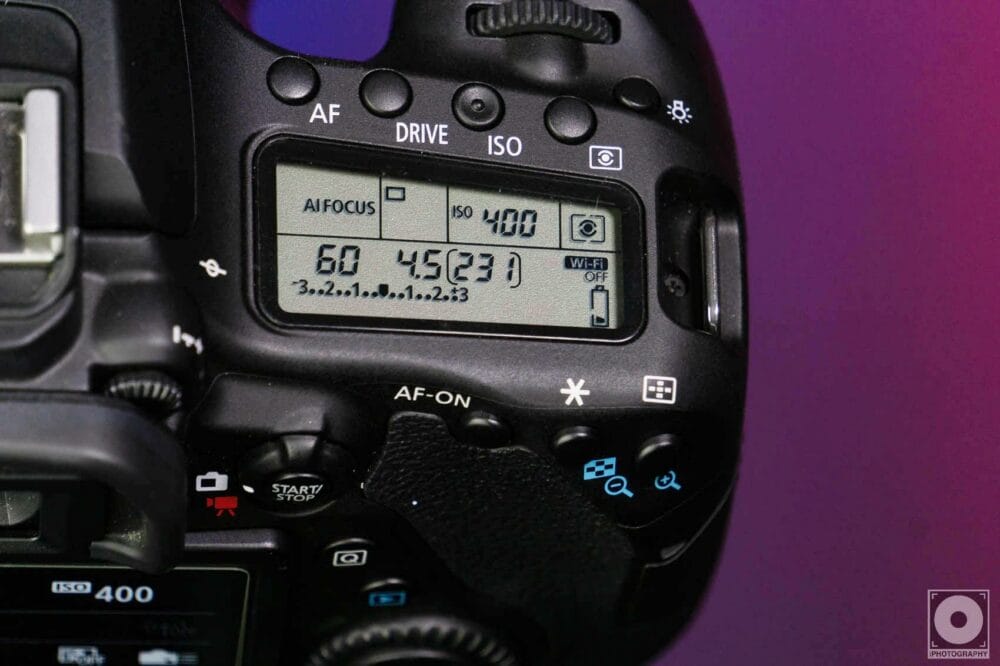 DSLR Camera top view