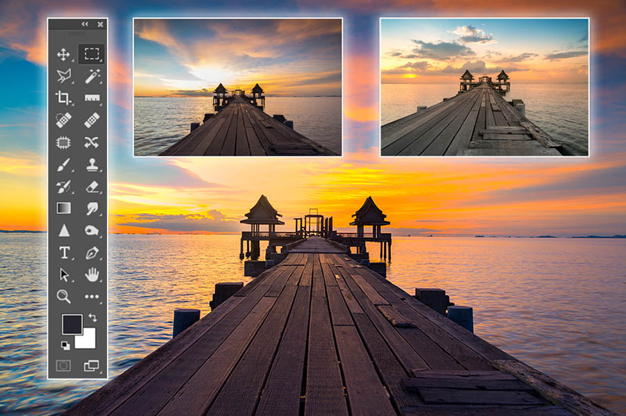 A look at basic adjustments in Photoshop covered in the course.